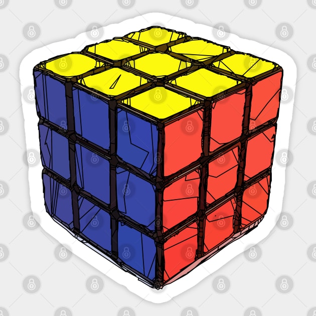 Rubics Cube Sticker by Playful Creatives